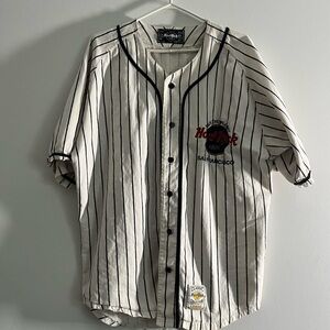 Vintage Hard Rock Cafe Jersey Large Baseball Pinstripe RARE